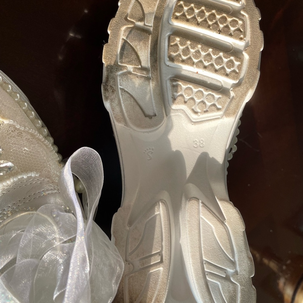 Embellished Platform Shoes, Bridal Wedding Sneakers, View 6